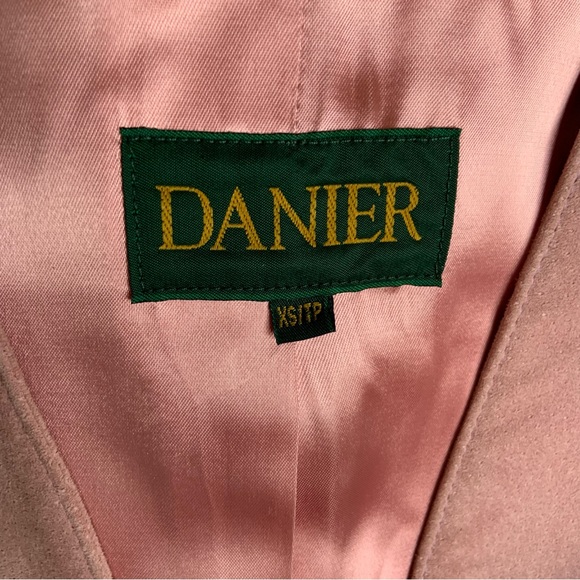 PINK SUEDE CROPPED JACKET / DANIER XS - Picture 8 of 9